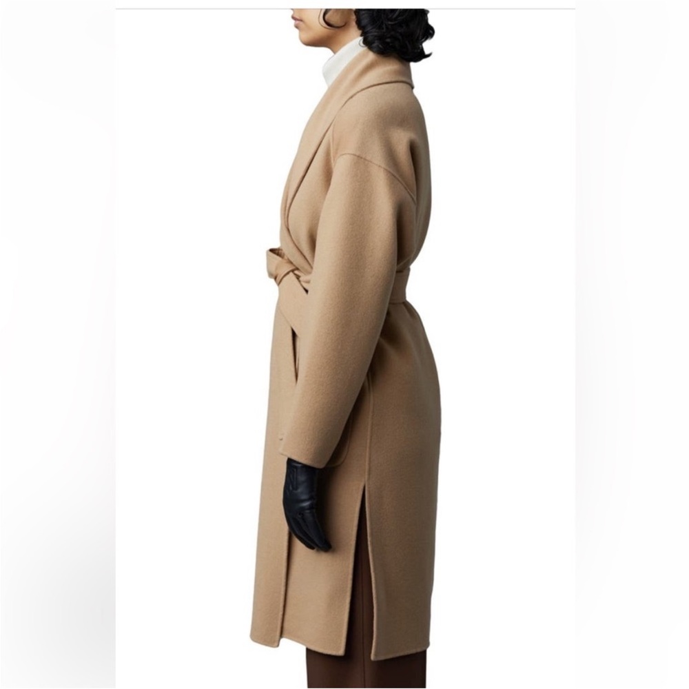 Mackage Thalia Wool Belted Robe Coat - Picture 11 of 12
